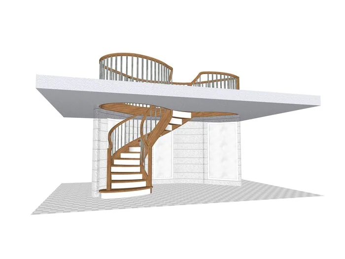 3D-Ansicht einer Treppe aus Compass Software